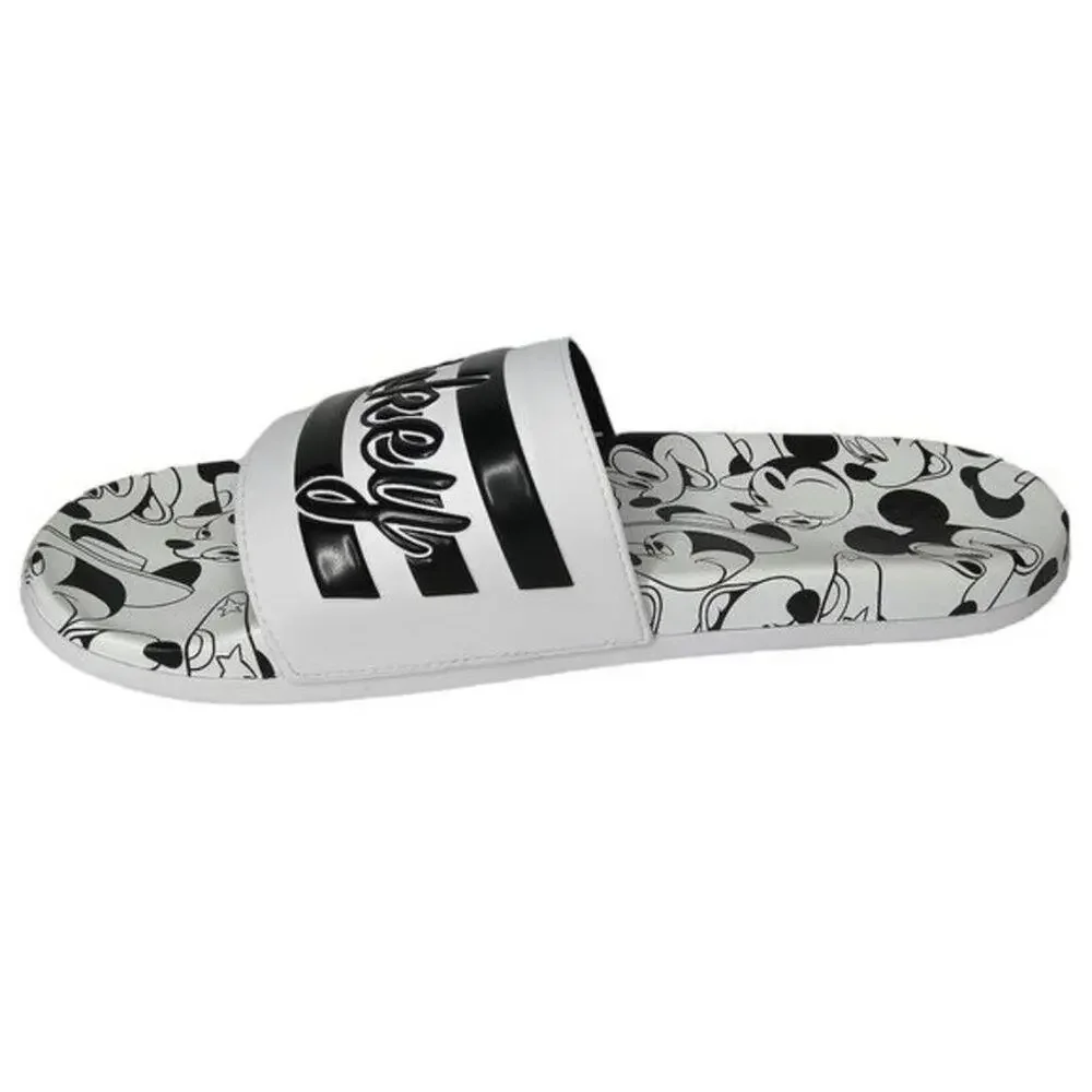 NWT Adidas Slides Mens Size 12 Disney Mickey Mouse Adilette Comfort Black White - Picture 4 of 15
